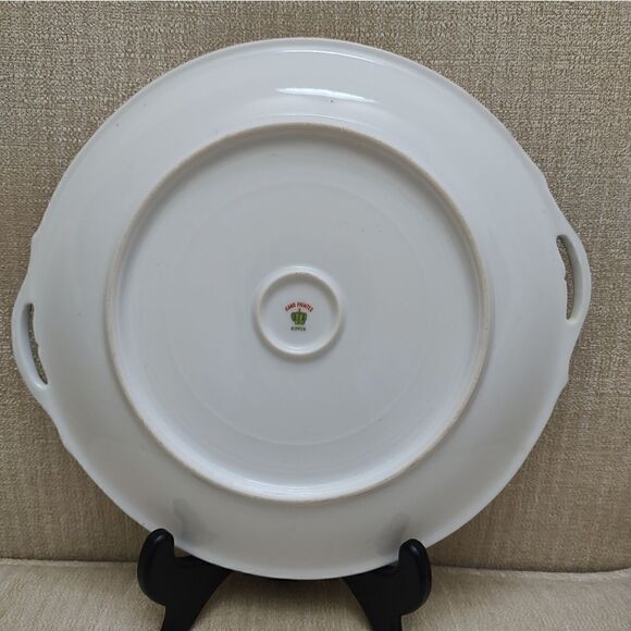 Nippon Hand Painted Floral Serving Plate with Handles Gold Trim Antique - Picture 2 of 11